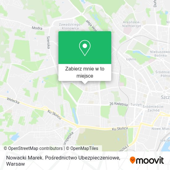 Mapa Nowacki Marek. Pośrednictwo Ubezpieczeniowe