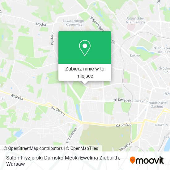 Mapa Salon Fryzjerski Damsko Męski Ewelina Ziebarth