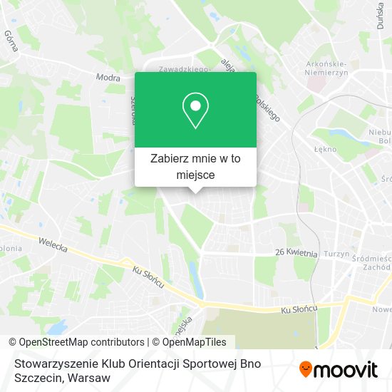 Mapa Stowarzyszenie Klub Orientacji Sportowej Bno Szczecin