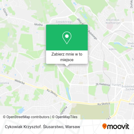 Mapa Cykowiak Krzysztof. Ślusarstwo