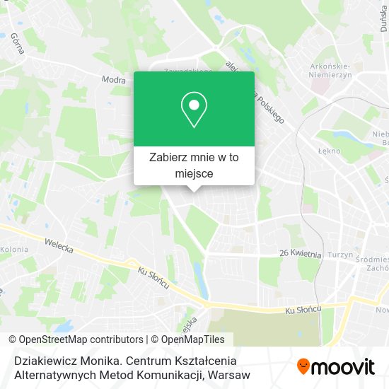 Mapa Dziakiewicz Monika. Centrum Kształcenia Alternatywnych Metod Komunikacji