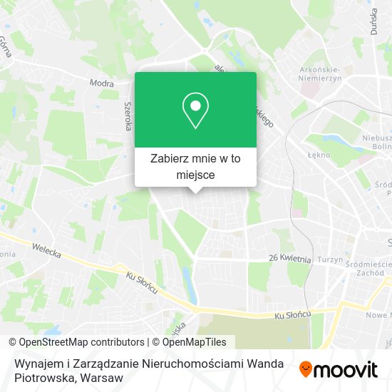 Mapa Wynajem i Zarządzanie Nieruchomościami Wanda Piotrowska