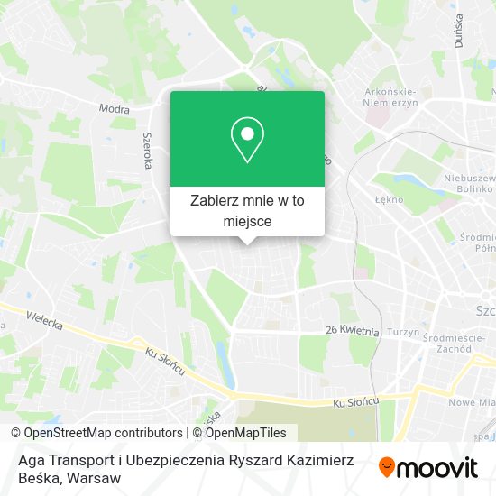 Mapa Aga Transport i Ubezpieczenia Ryszard Kazimierz Beśka