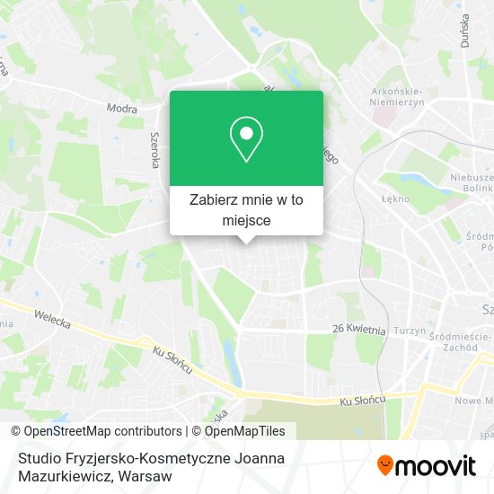 Mapa Studio Fryzjersko-Kosmetyczne Joanna Mazurkiewicz