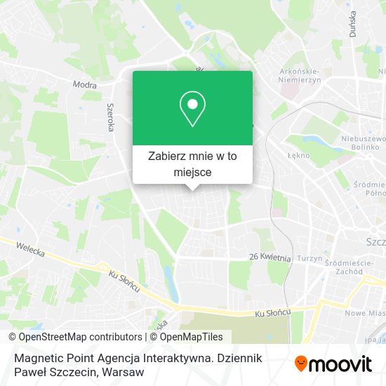 Mapa Magnetic Point Agencja Interaktywna. Dziennik Paweł Szczecin