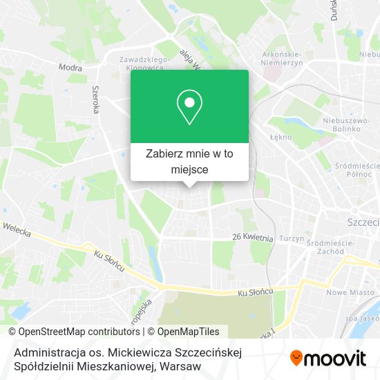 Mapa Administracja os. Mickiewicza Szczecińskej Spółdzielnii Mieszkaniowej