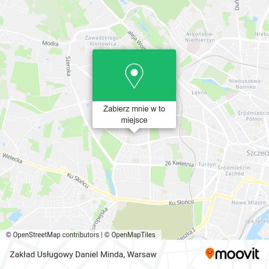 Mapa Zakład Usługowy Daniel Minda