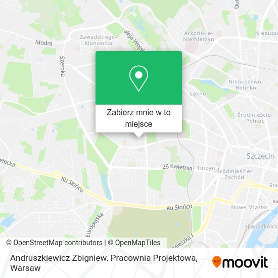 Mapa Andruszkiewicz Zbigniew. Pracownia Projektowa