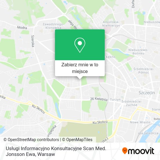 Mapa Usługi Informacyjno Konsultacyjne Scan Med. Jonsson Ewa