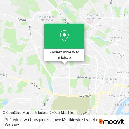 Mapa Pośrednictwo Ubezpieczeniowe Młotkiewicz Izabela