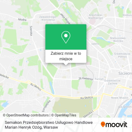 Mapa Semakon Przedsiębiorstwo Usługowo Handlowe Marian Henryk Ożóg