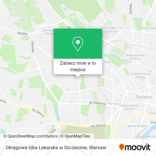 Mapa Okręgowa Izba Lekarska w Szczecinie