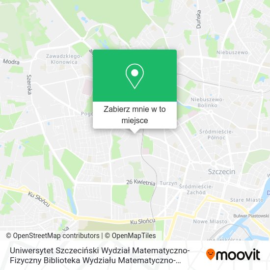 Mapa Uniwersytet Szczeciński Wydział Matematyczno-Fizyczny Biblioteka Wydziału Matematyczno-Fizycznego