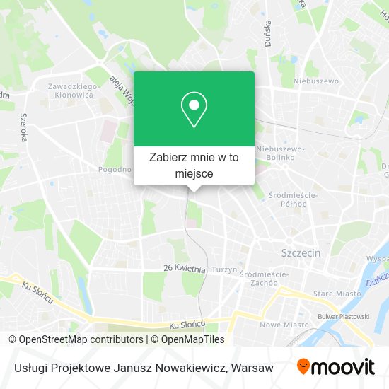 Mapa Usługi Projektowe Janusz Nowakiewicz