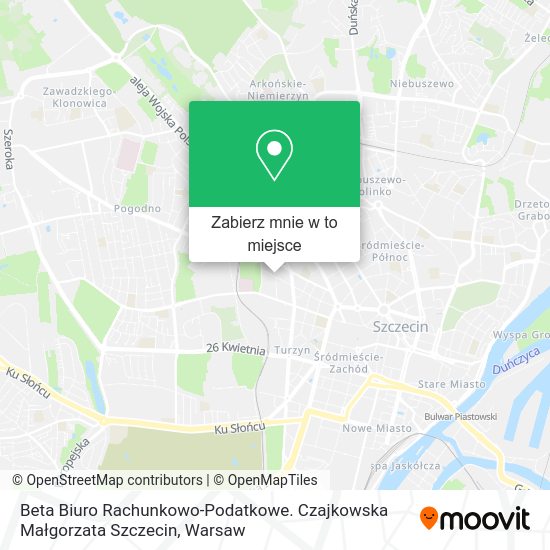 Mapa Beta Biuro Rachunkowo-Podatkowe. Czajkowska Małgorzata Szczecin