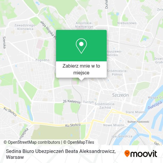 Mapa Sedina Biuro Ubezpieczeń Beata Aleksandrowicz