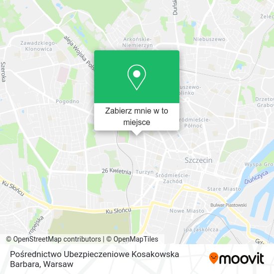 Mapa Pośrednictwo Ubezpieczeniowe Kosakowska Barbara