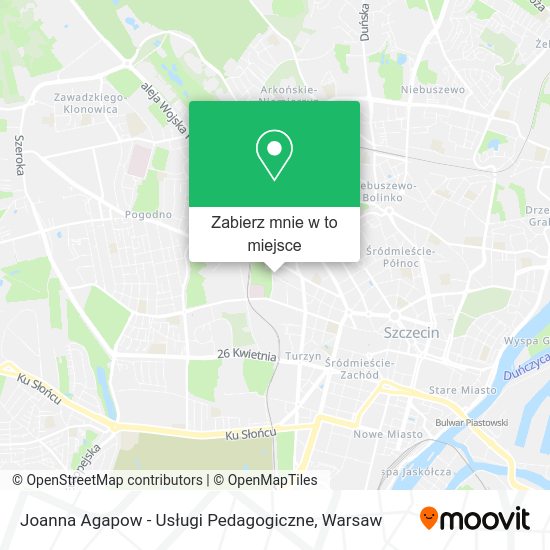 Mapa Joanna Agapow - Usługi Pedagogiczne