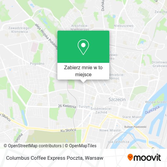 Mapa Columbus Coffee Express Poczta