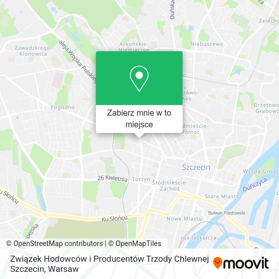 Mapa Związek Hodowców i Producentów Trzody Chlewnej Szczecin