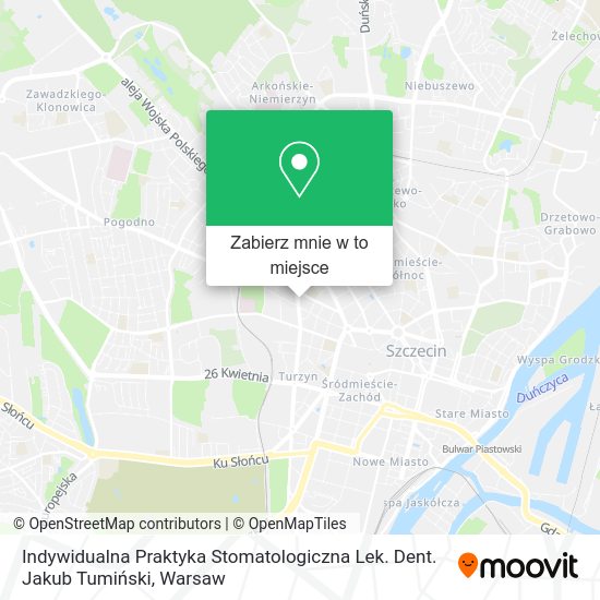 Mapa Indywidualna Praktyka Stomatologiczna Lek. Dent. Jakub Tumiński