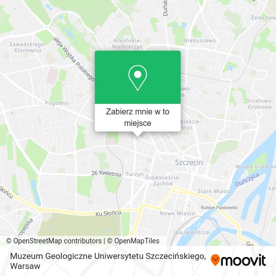 Mapa Muzeum Geologiczne Uniwersytetu Szczecińskiego