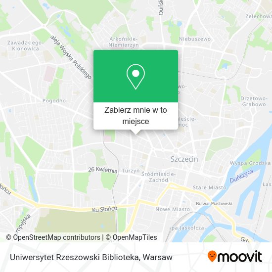 Mapa Uniwersytet Rzeszowski Biblioteka