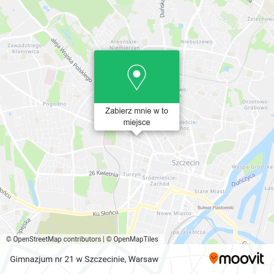 Mapa Gimnazjum nr 21 w Szczecinie