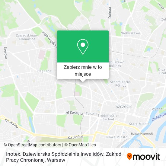 Mapa Inotex. Dziewiarska Spółdzielnia Inwalidów. Zakład Pracy Chronionej