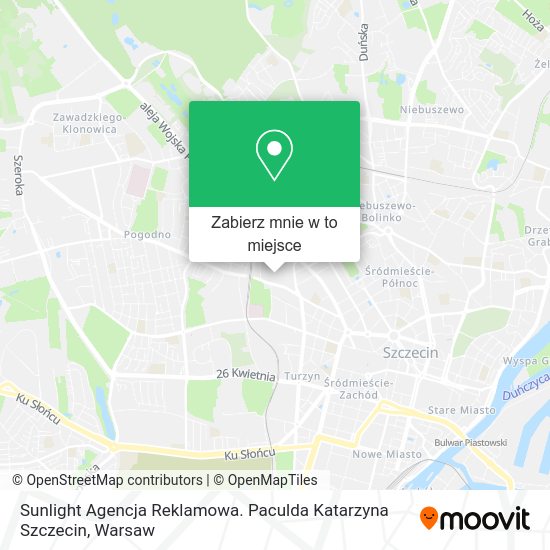 Mapa Sunlight Agencja Reklamowa. Paculda Katarzyna Szczecin