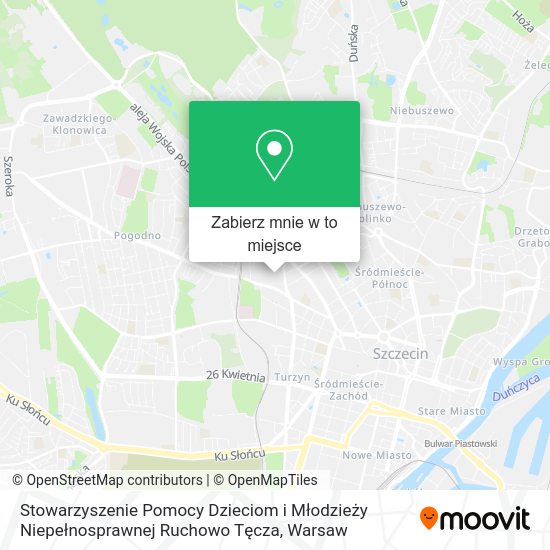 Mapa Stowarzyszenie Pomocy Dzieciom i Młodzieży Niepełnosprawnej Ruchowo Tęcza