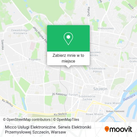 Mapa Micco Usługi Elektroniczne. Serwis Elektroniki Przemysłowej Szczecin