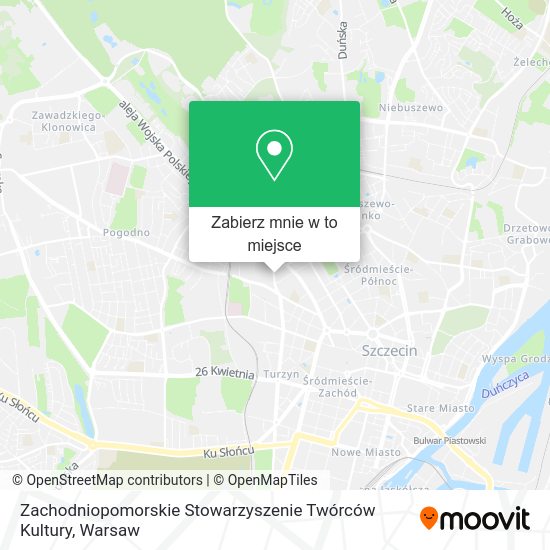 Mapa Zachodniopomorskie Stowarzyszenie Twórców Kultury