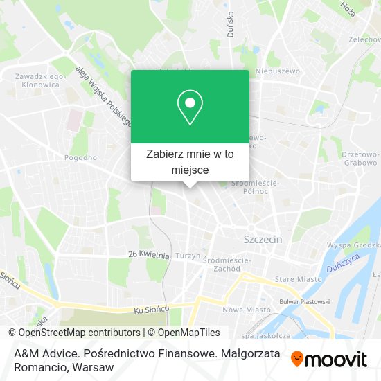 Mapa A&M Advice. Pośrednictwo Finansowe. Małgorzata Romancio