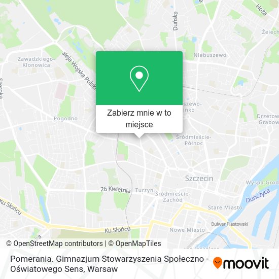 Mapa Pomerania. Gimnazjum Stowarzyszenia Społeczno - Oświatowego Sens