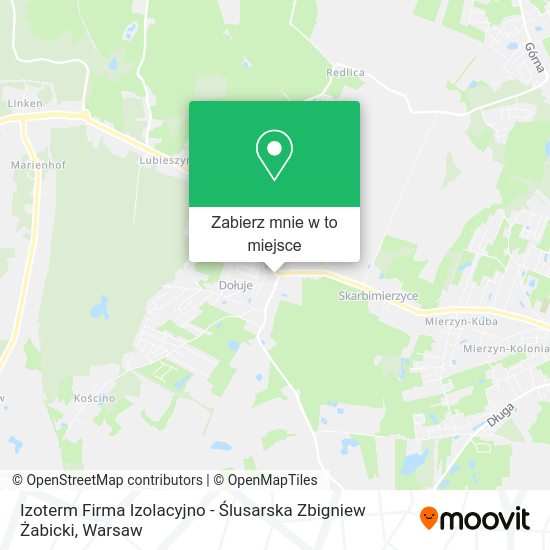 Mapa Izoterm Firma Izolacyjno - Ślusarska Zbigniew Żabicki