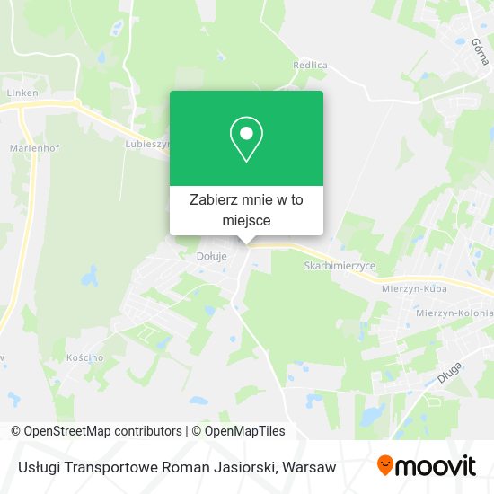 Mapa Usługi Transportowe Roman Jasiorski