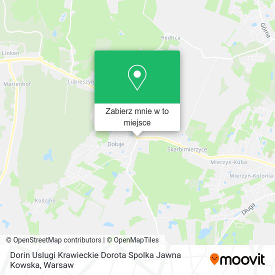 Mapa Dorin Uslugi Krawieckie Dorota Spolka Jawna Kowska