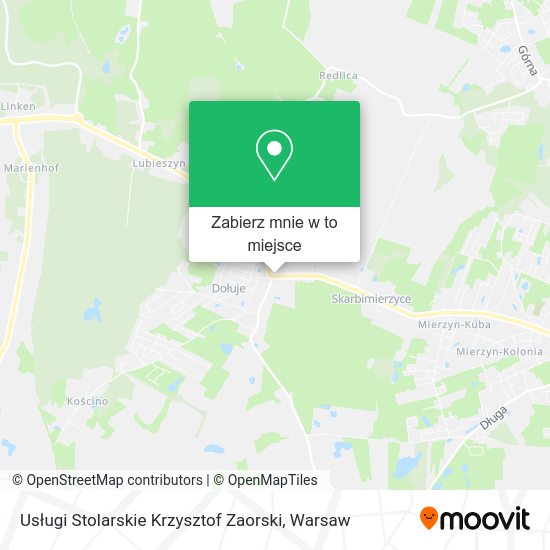 Mapa Usługi Stolarskie Krzysztof Zaorski