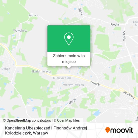 Mapa Kancelaria Ubezpieczeń i Finansów Andrzej Kołodziejczyk