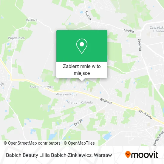 Mapa Babich Beauty Liliia Babich-Zinkiewicz