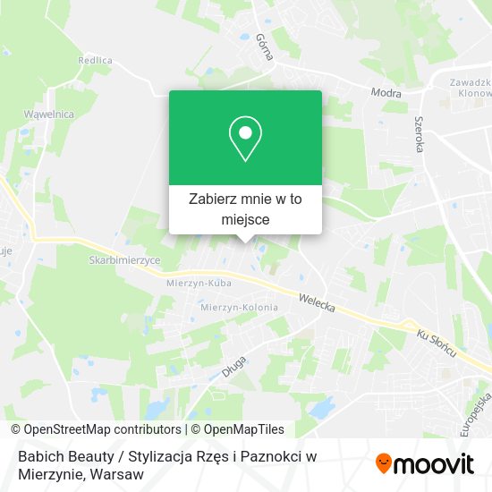 Mapa Babich Beauty / Stylizacja Rzęs i Paznokci w Mierzynie