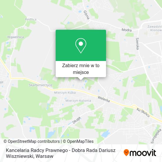 Mapa Kancelaria Radcy Prawnego - Dobra Rada Dariusz Wiszniewski