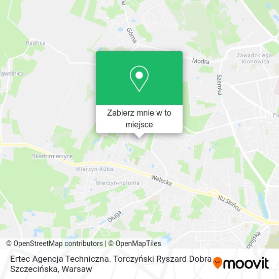 Mapa Ertec Agencja Techniczna. Torczyński Ryszard Dobra Szczecińska