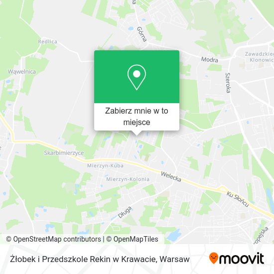 Mapa Żłobek i Przedszkole Rekin w Krawacie