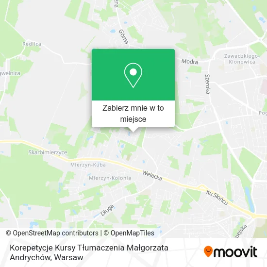 Mapa Korepetycje Kursy Tłumaczenia Małgorzata Andrychów