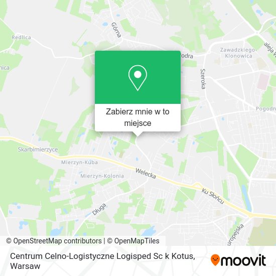 Mapa Centrum Celno-Logistyczne Logisped Sc k Kotus