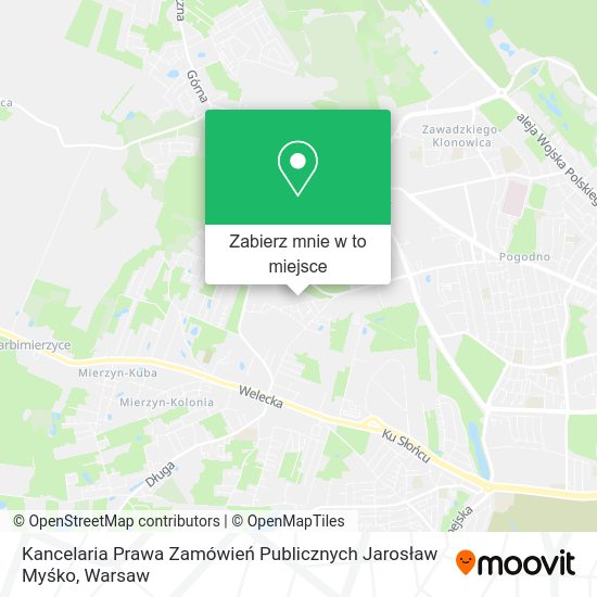 Mapa Kancelaria Prawa Zamówień Publicznych Jarosław Myśko