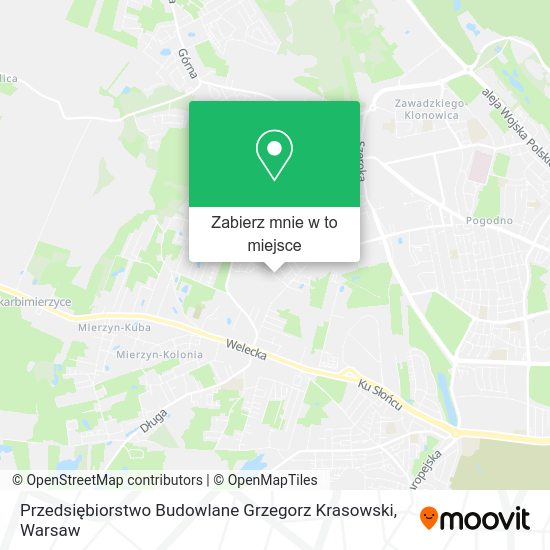 Mapa Przedsiębiorstwo Budowlane Grzegorz Krasowski