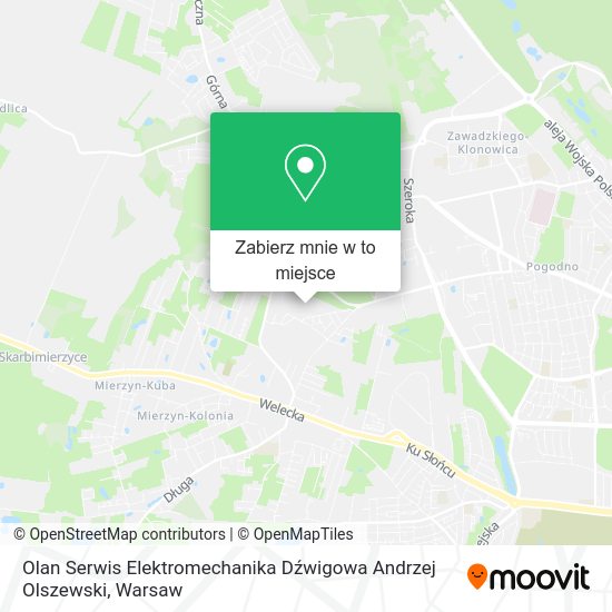 Mapa Olan Serwis Elektromechanika Dźwigowa Andrzej Olszewski